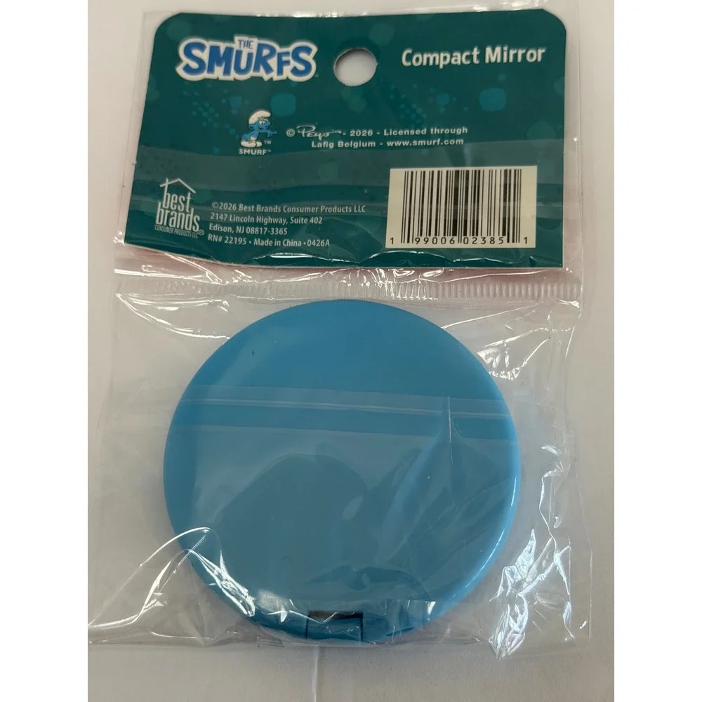 The Smurfs Compact Mirror 3x 1x Magnification Blue Peyo Best Brands New